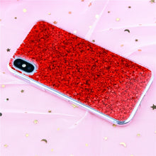MaxGear Case for iPhone 6 6S Case Silicon Bling Glitter Crystal Sequins Soft Cover Fundas for iPhone 5SE 5S 7 8 Plus X XR XS Max
