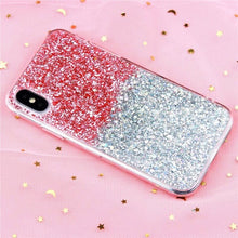 MaxGear Case for iPhone 6 6S Case Silicon Bling Glitter Crystal Sequins Soft Cover Fundas for iPhone 5SE 5S 7 8 Plus X XR XS Max