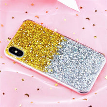 MaxGear Case for iPhone 6 6S Case Silicon Bling Glitter Crystal Sequins Soft Cover Fundas for iPhone 5SE 5S 7 8 Plus X XR XS Max