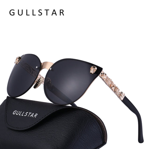 GULLSTAR 2018 Fashion Women Gothic Sunglasses Skull Frame Metal Temple High Quality Sun glasses Oculos De Sol Feminino Luxury