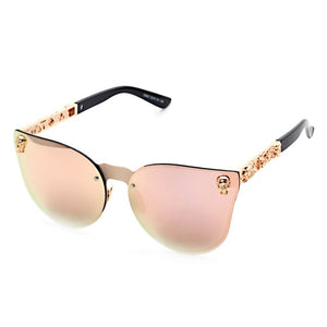 GULLSTAR 2018 Fashion Women Gothic Sunglasses Skull Frame Metal Temple High Quality Sun glasses Oculos De Sol Feminino Luxury