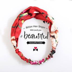 Fashion Women Knot flower Headband Cross Turban Elastic Hair bands Headwrap Girls Hair Accessories Hair bands for Women Bandanas